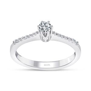 Toplam 0.29 Karat Pırlanta Tektaş Yüzük - IDL Sertifikalı