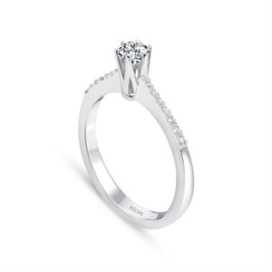 Toplam 0.36 Karat Pırlanta Tektaş Yüzük - IDL Sertifikalı