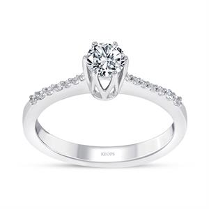 Toplam 0.44 Karat Pırlanta Tek Taş Yüzük - IDL Sertifikalı