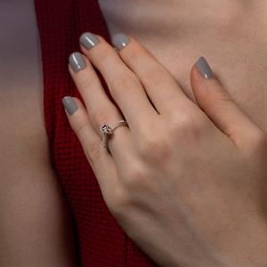 Toplam 0.44 Karat Pırlanta Tek Taş Yüzük - IDL Sertifikalı