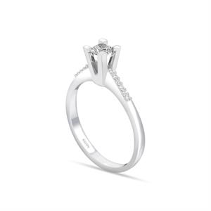 Toplam 0,39 Karat Pırlanta Tektaş Yüzük - IDL Sertifikalı