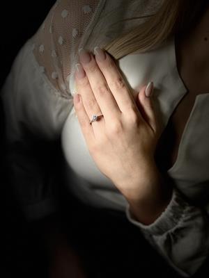 Toplam  0,51 Karat Pırlanta Tektaş Yüzük 