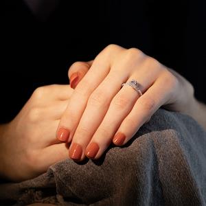 Toplam 0,53 Karat Pırlanta Tasarım Tektaş Yüzük - IDL Sertifikalı