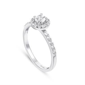 Toplam 0,53 Karat Pırlanta Tasarım Tektaş Yüzük - IDL Sertifikalı