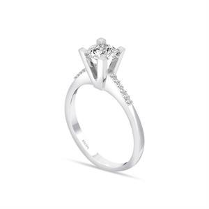 Toplam 0,74  Karat Pırlanta Tektaş Yüzük - HRD Sertifikalı