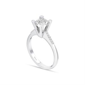 Toplam 0,94 Karat Pırlanta Tektaş Yüzük - HRD Sertifikalı