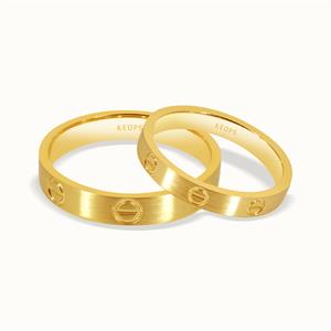 Vidalı Vintage Altın Alyans Erkek Modeli