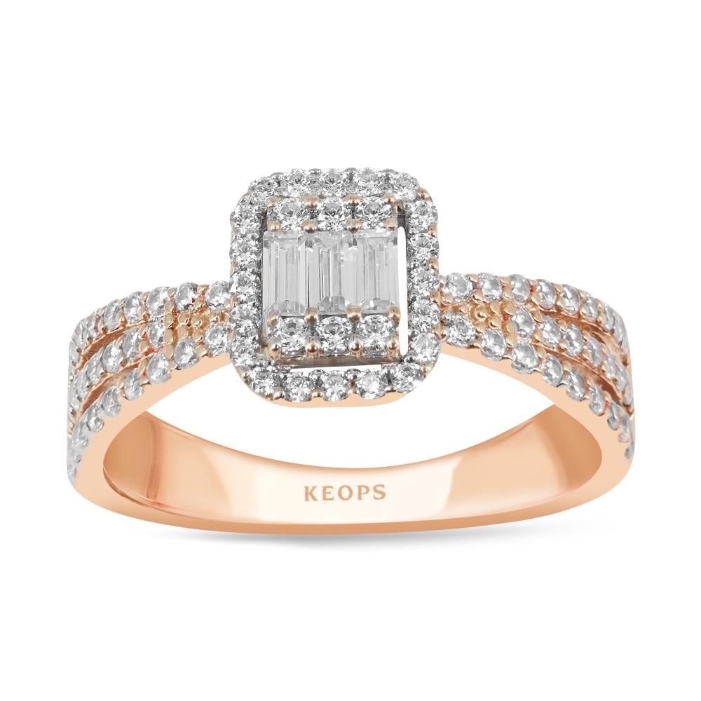 0.70 Karat Baget Pırlanta Yüzük