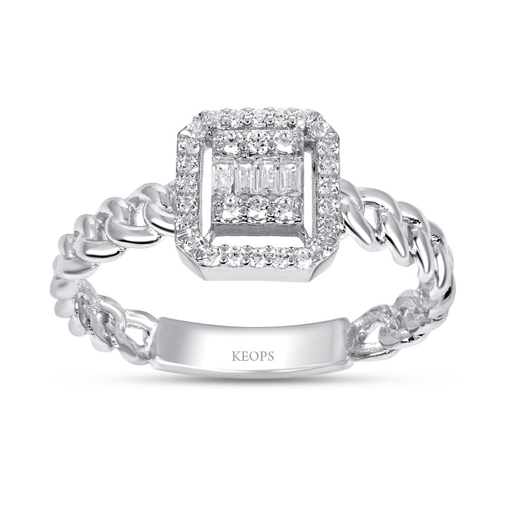 0.24 Karat Baget Pırlanta Yüzük