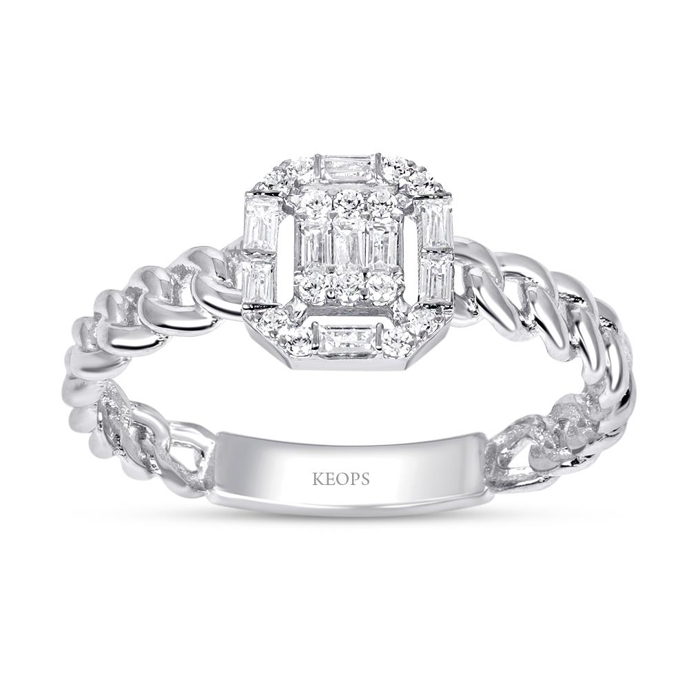 0.25 Karat Baget Pırlanta Yüzük