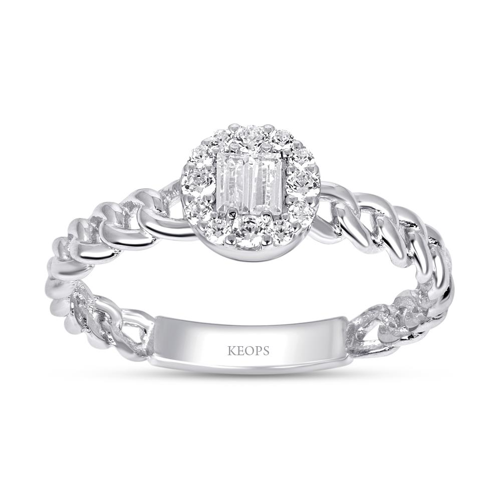 0.12 Karat Baget Pırlanta Yüzük