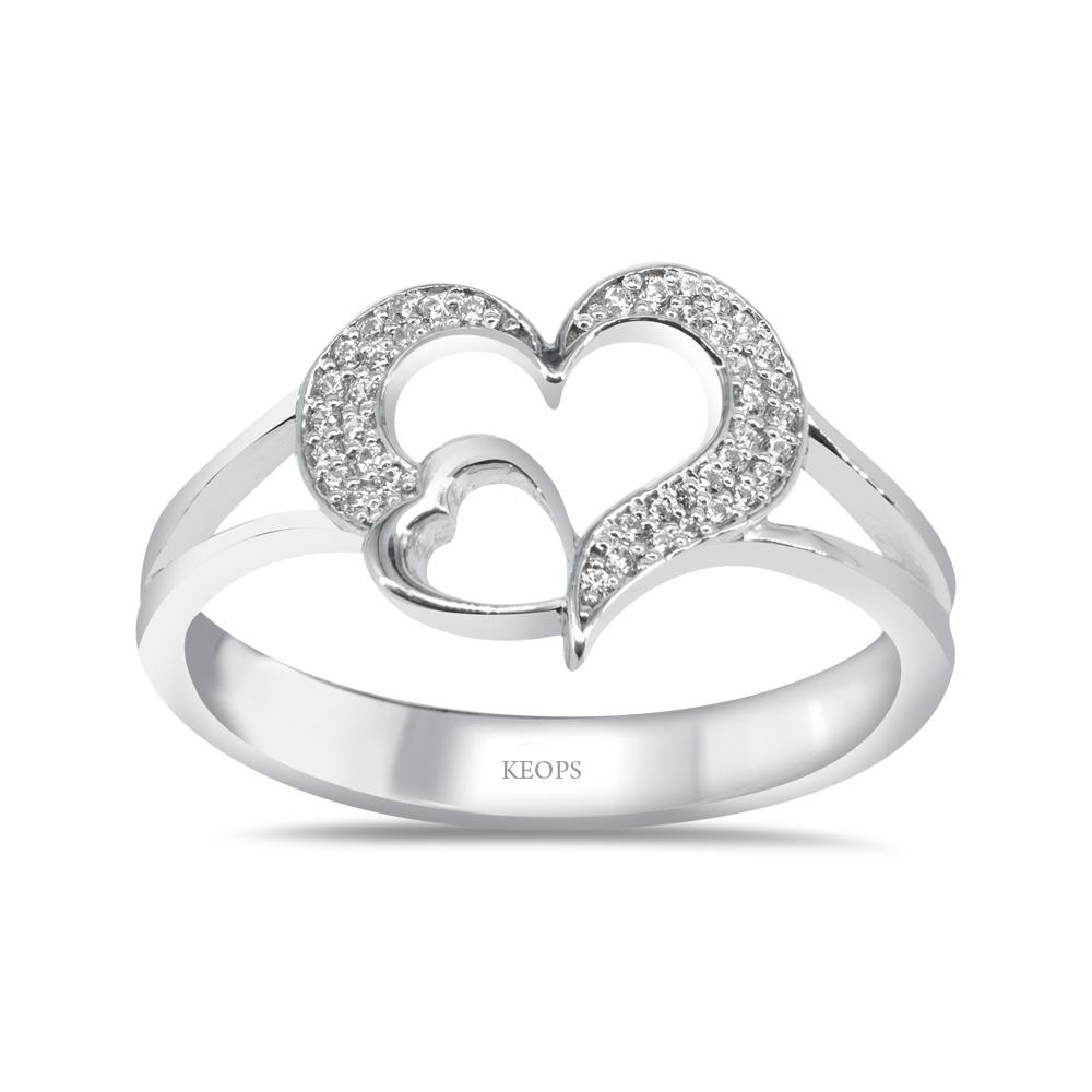 0.16 Karat Pırlanta Çift Klap Yüzük