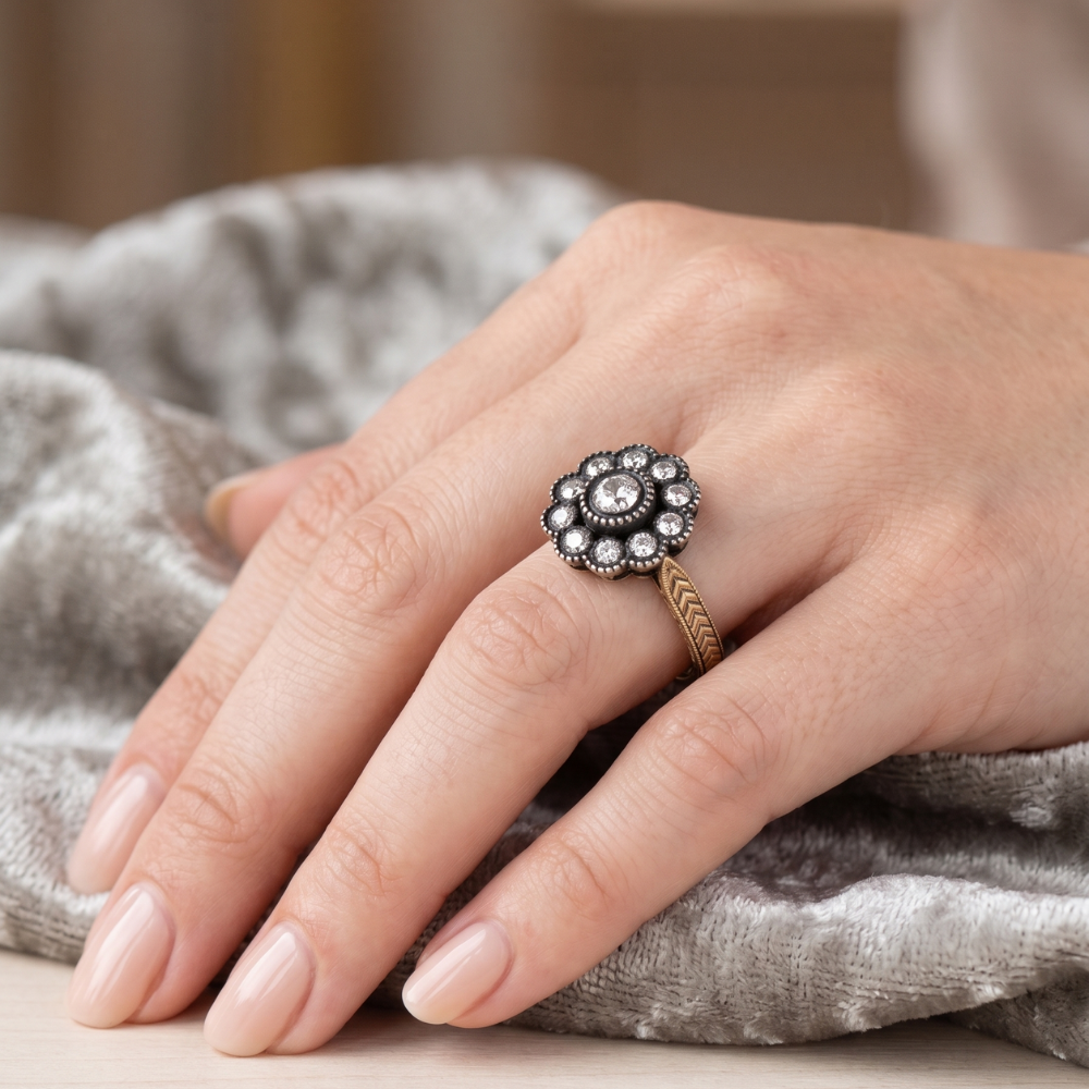 0.67 Karat Elmas Antika Vintage Yüzük - 220000103