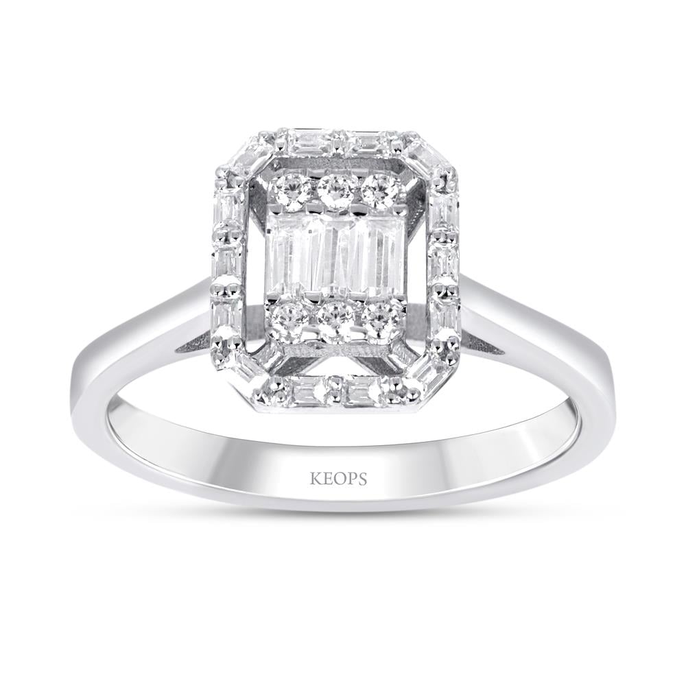 0.42 Karat Baget Pırlanta Yüzük