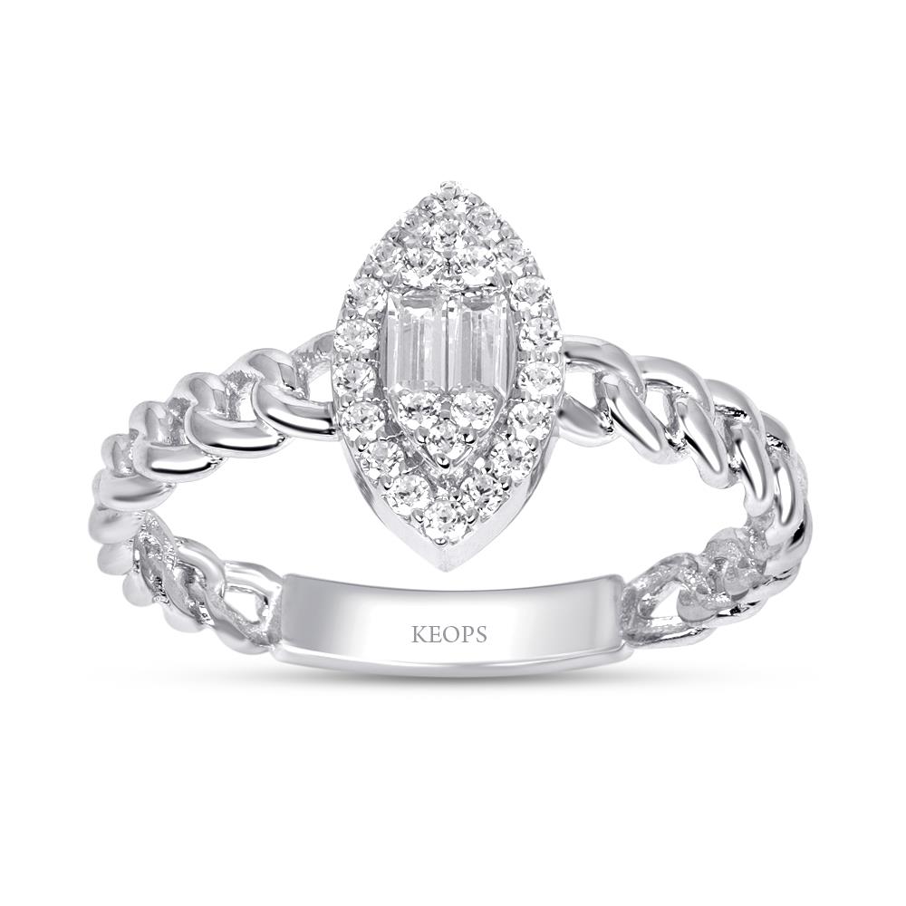 0.22 Karat Baget Pırlanta Yüzük