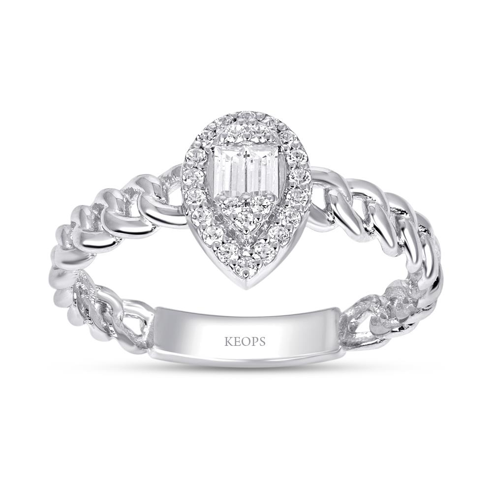 0.19 Karat Baget Pırlanta Yüzük