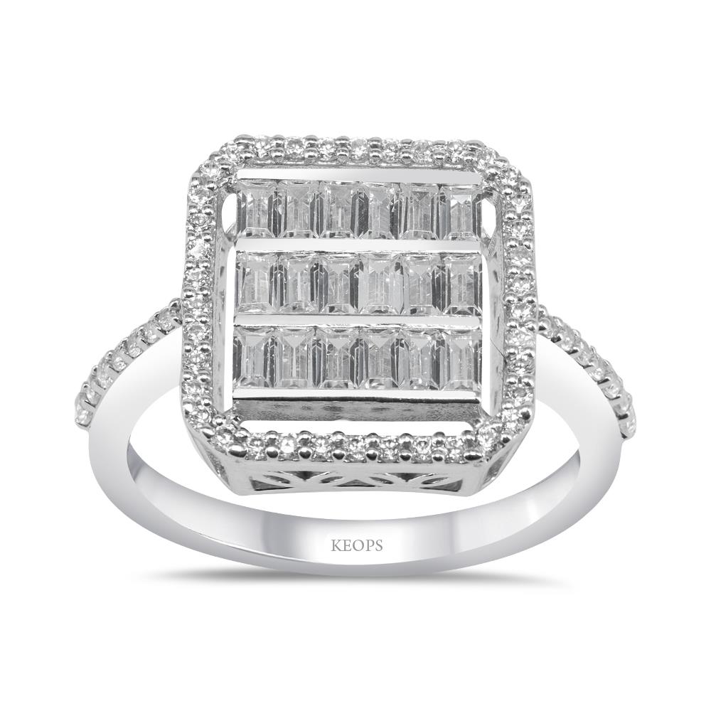 0.71 Karat Pırlanta Hemera Baget Yüzük