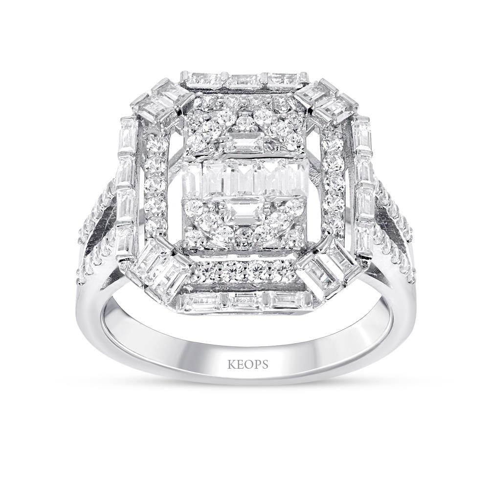 1.02 Karat Baget Pırlanta Yüzük