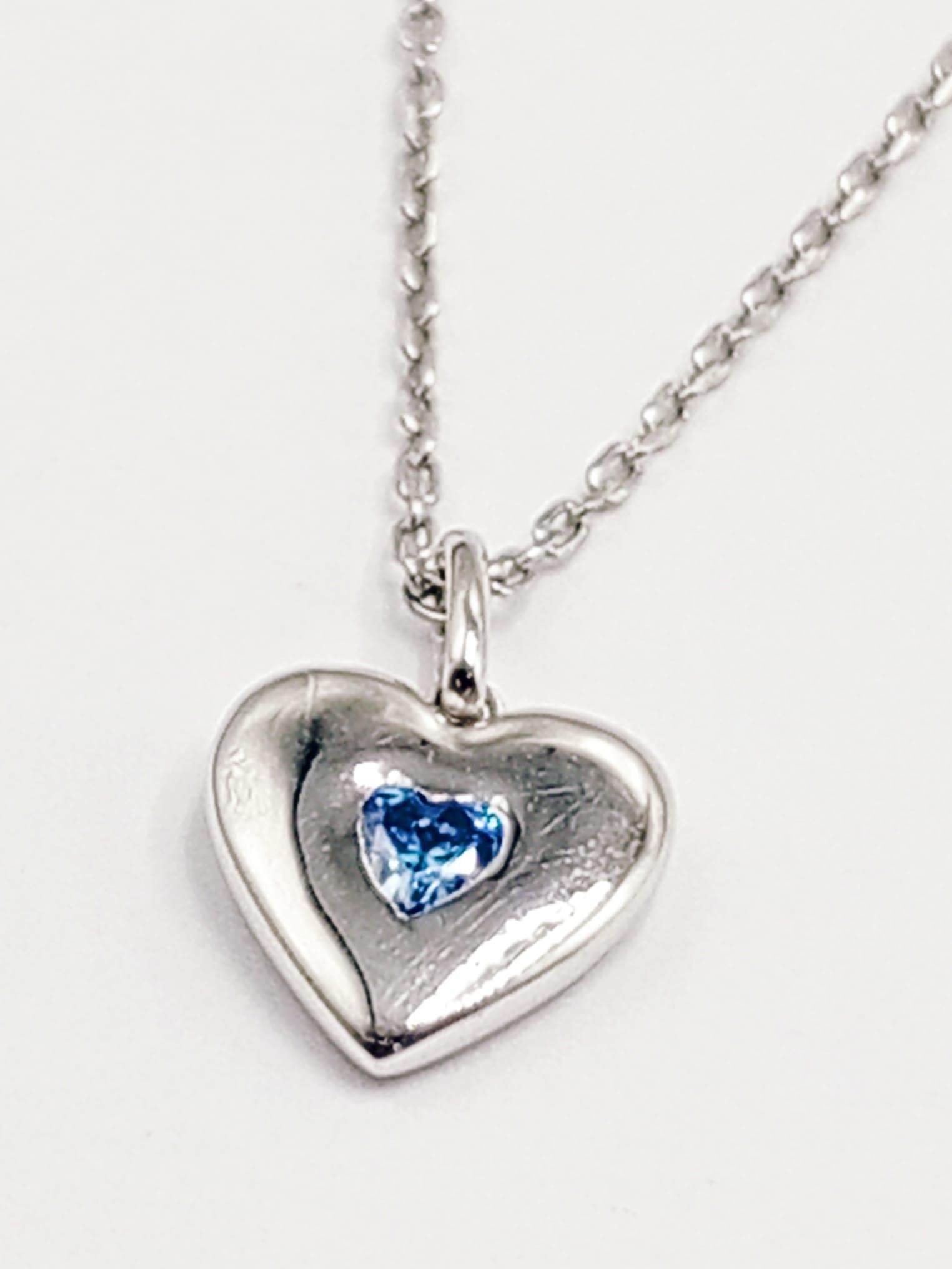 Aquamarine Taşlı Mart Ayı Doğum Kolyesi - 900903