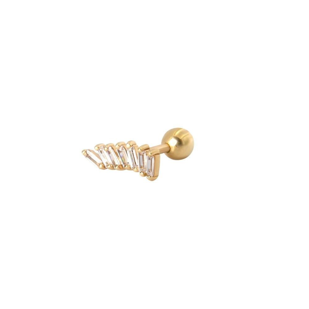 Baget Seli Pırlanta Tragus Piercing  Küpe