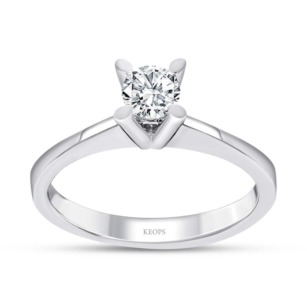 E Renk 0.25 Karat Pırlanta Tektaş Yüzük