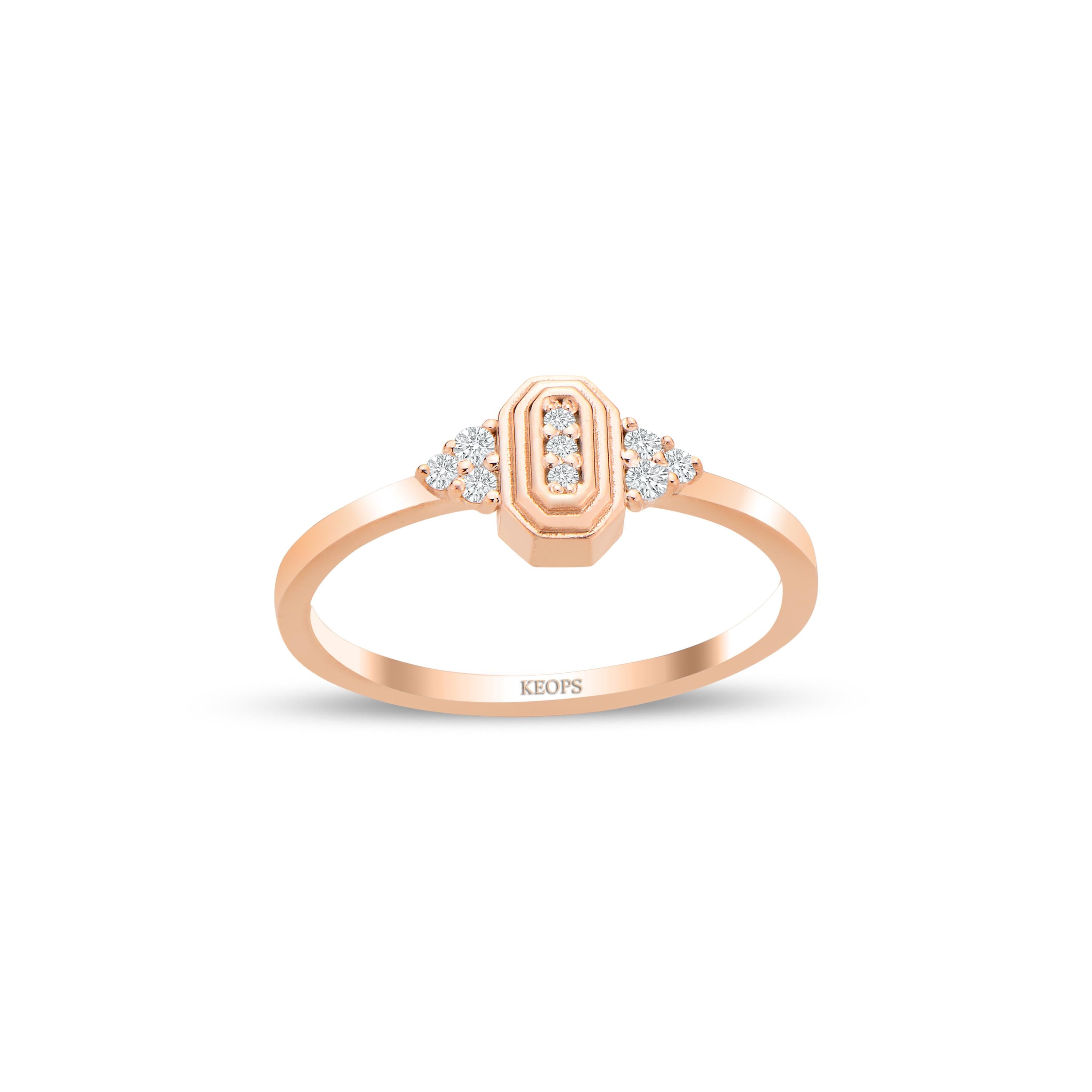 Elegant Rose Baget Yüzük - IDL Sertifikalı