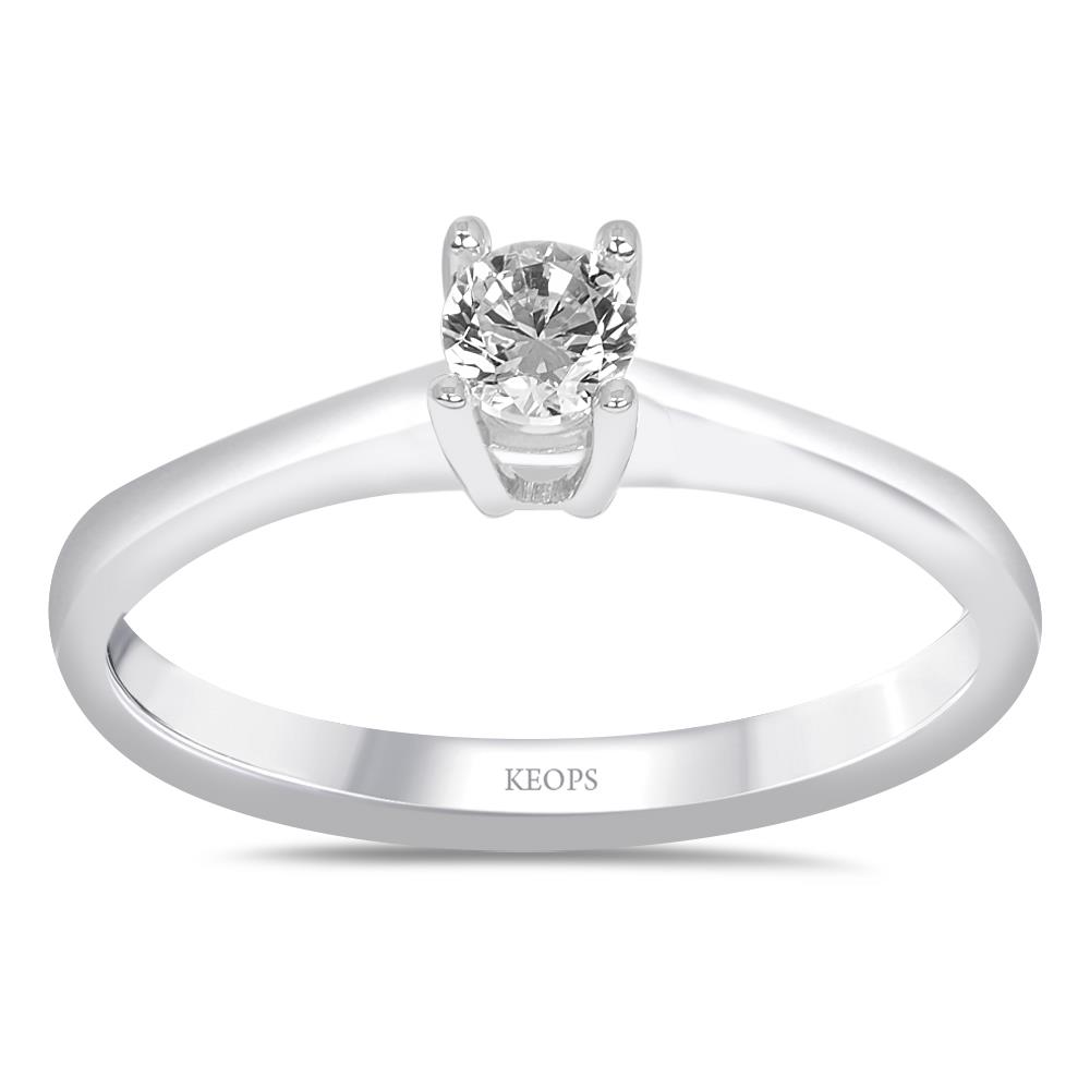 F Renk 0.20 Karat Pırlanta Tektaş Yüzük