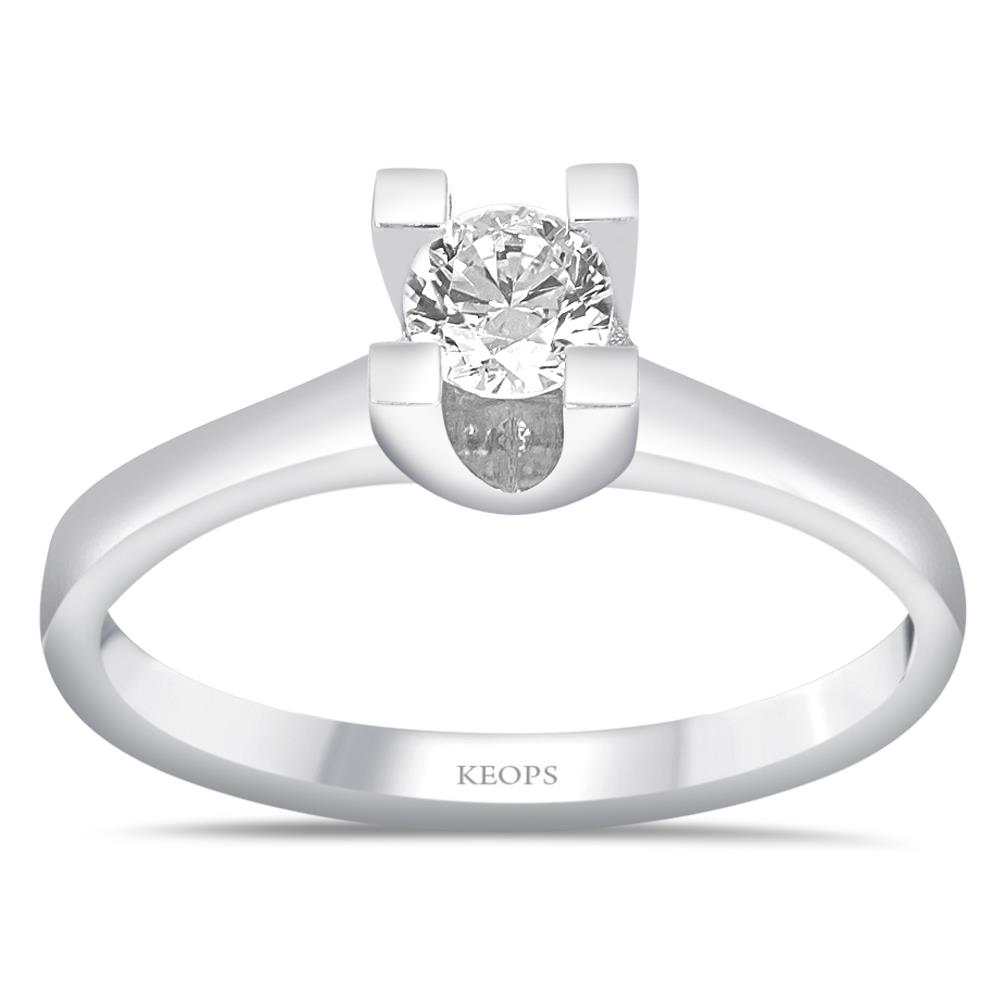 F Renk 0.25 Karat Pırlanta Tektaş Yüzük