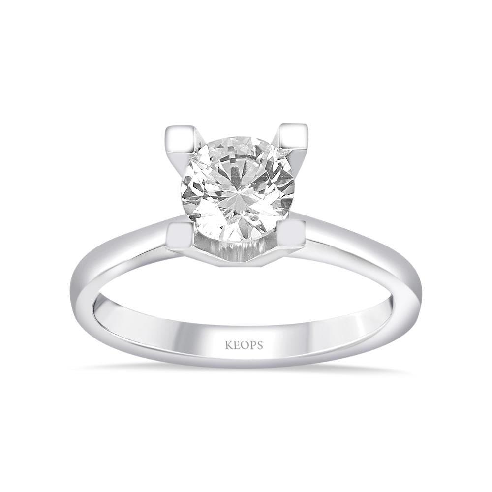 F Renk 0.70 Karat Pırlanta Tektaş Yüzük