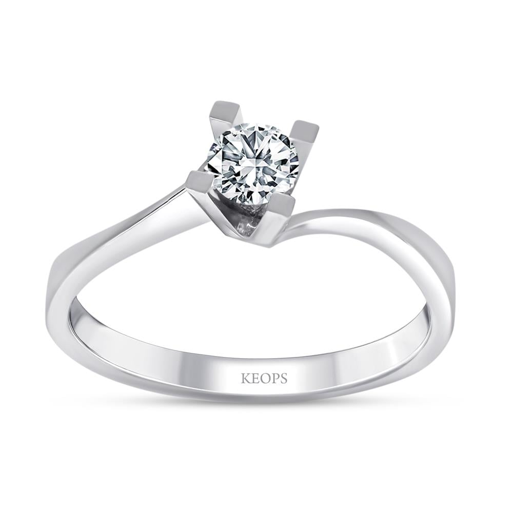 F Renk 0.25 Karat Pırlanta Tektaş Yüzük