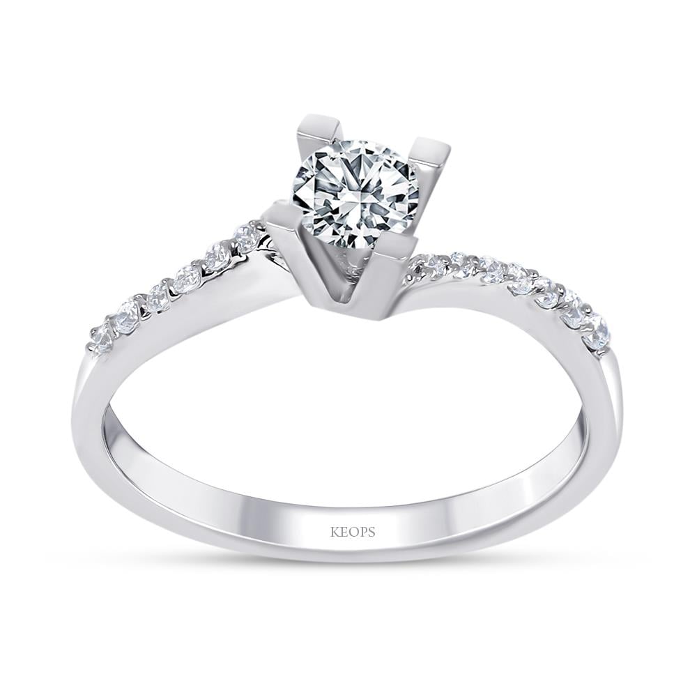 F Renk 0.25 Karat Pırlanta Tektaş Yüzük