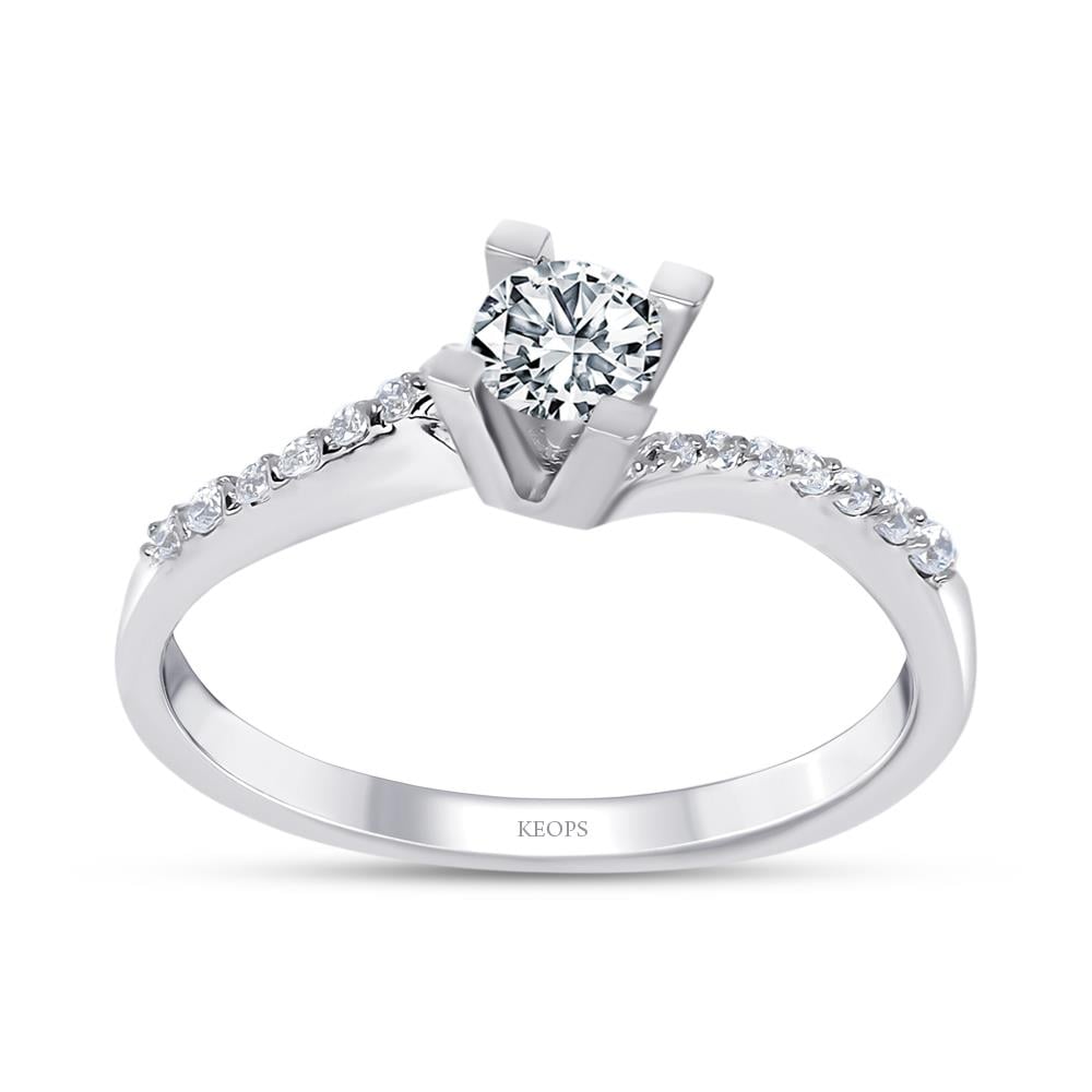 F Renk 0.20 Karat Pırlanta Tektaş Yüzük