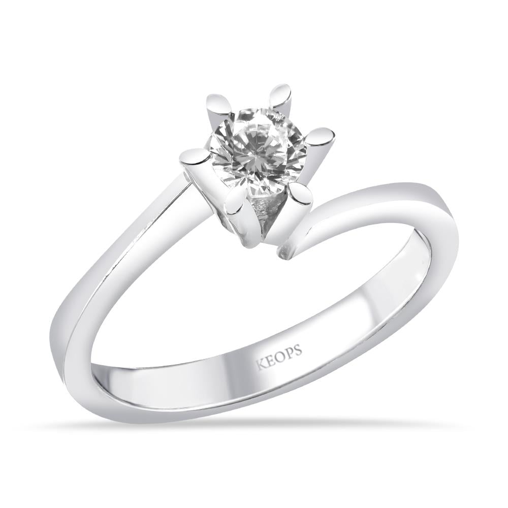 F Renk 0,30 Karat Pırlanta Tektaş Yüzük