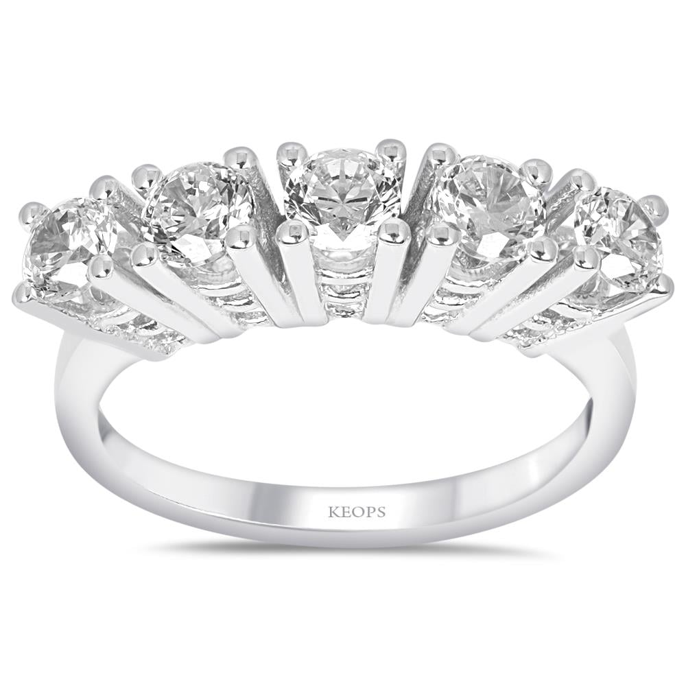 F Renk 1.10 Karat Pırlanta Beştaş Yüzük