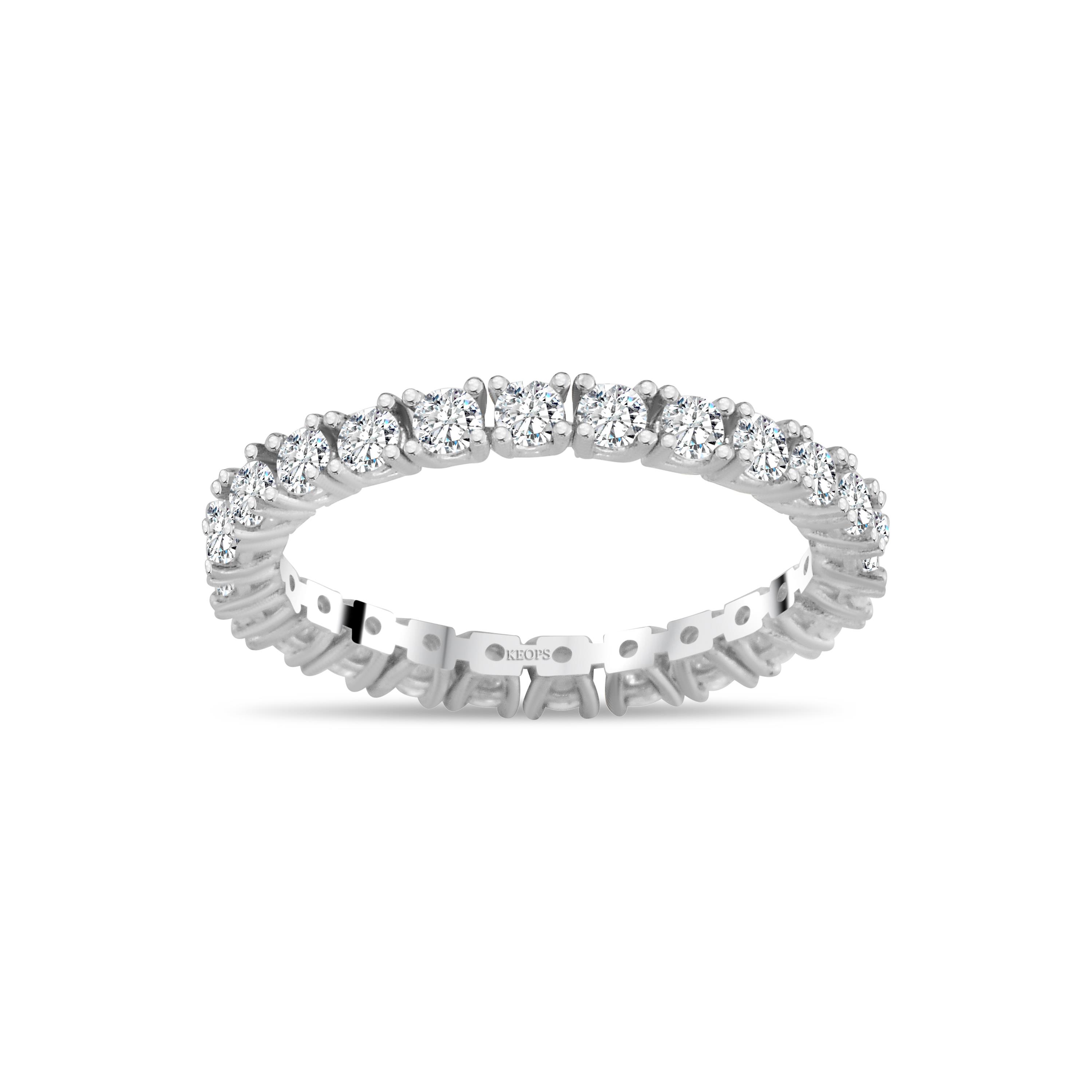 F Renk 1.10 Karat Pırlanta Tamtur Yüzük - IDL Sertifikalı