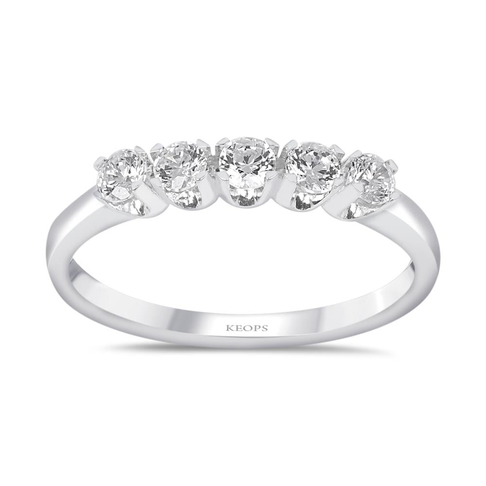 G Renk 0.35 Karat Pırlanta Beştaş Yüzük