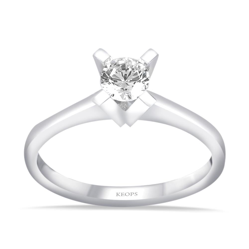 G Renk 0.25 Karat Pırlanta Tektaş Yüzük