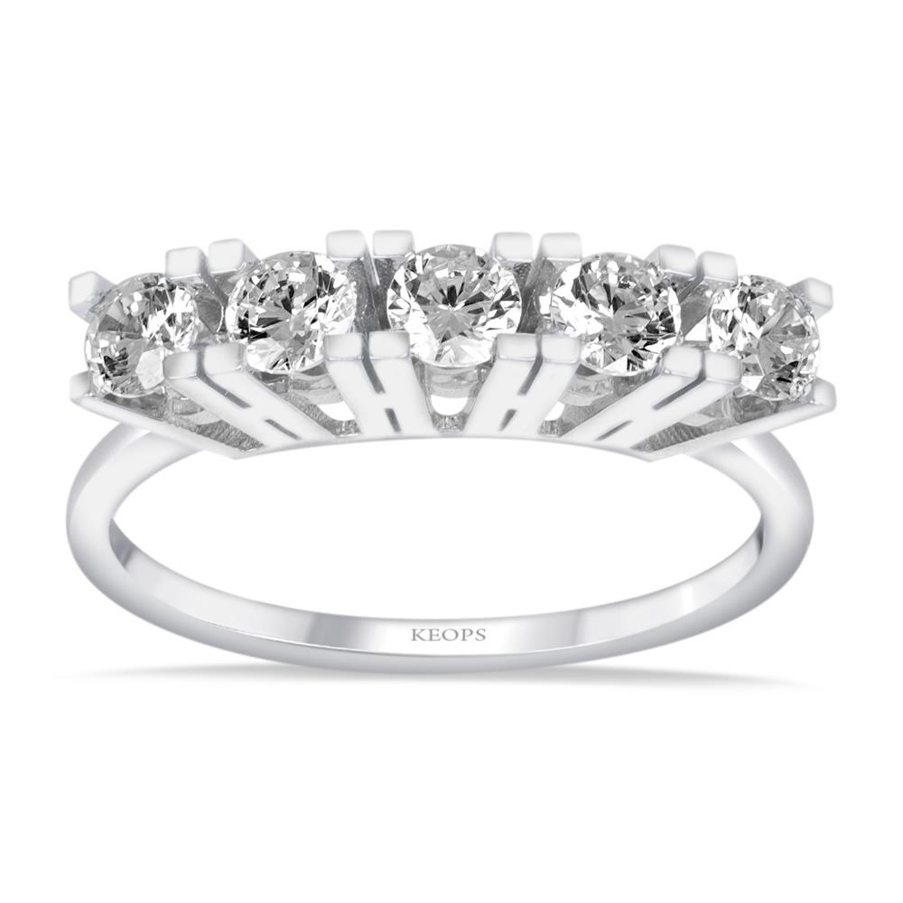 G Renk 0.65 Karat Pırlanta Beştaş Yüzük