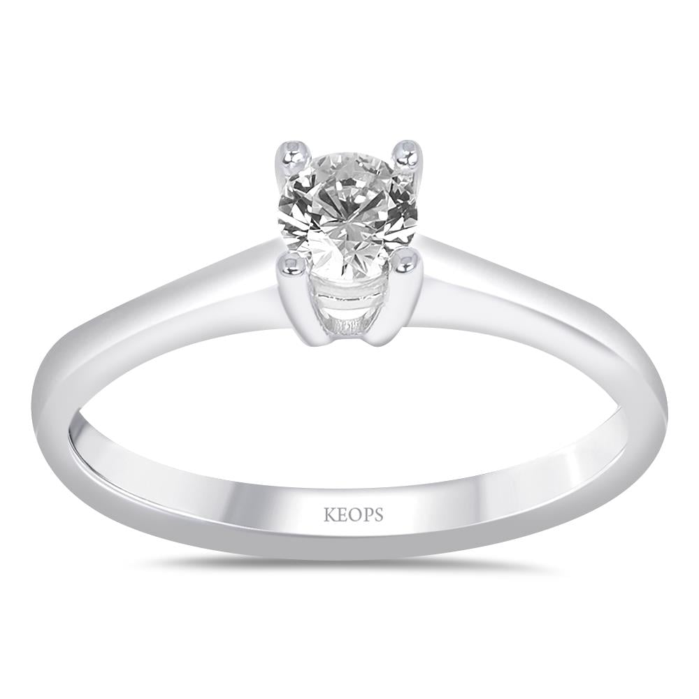 G Renk 0.25 Karat Pırlanta Tektaş Yüzük