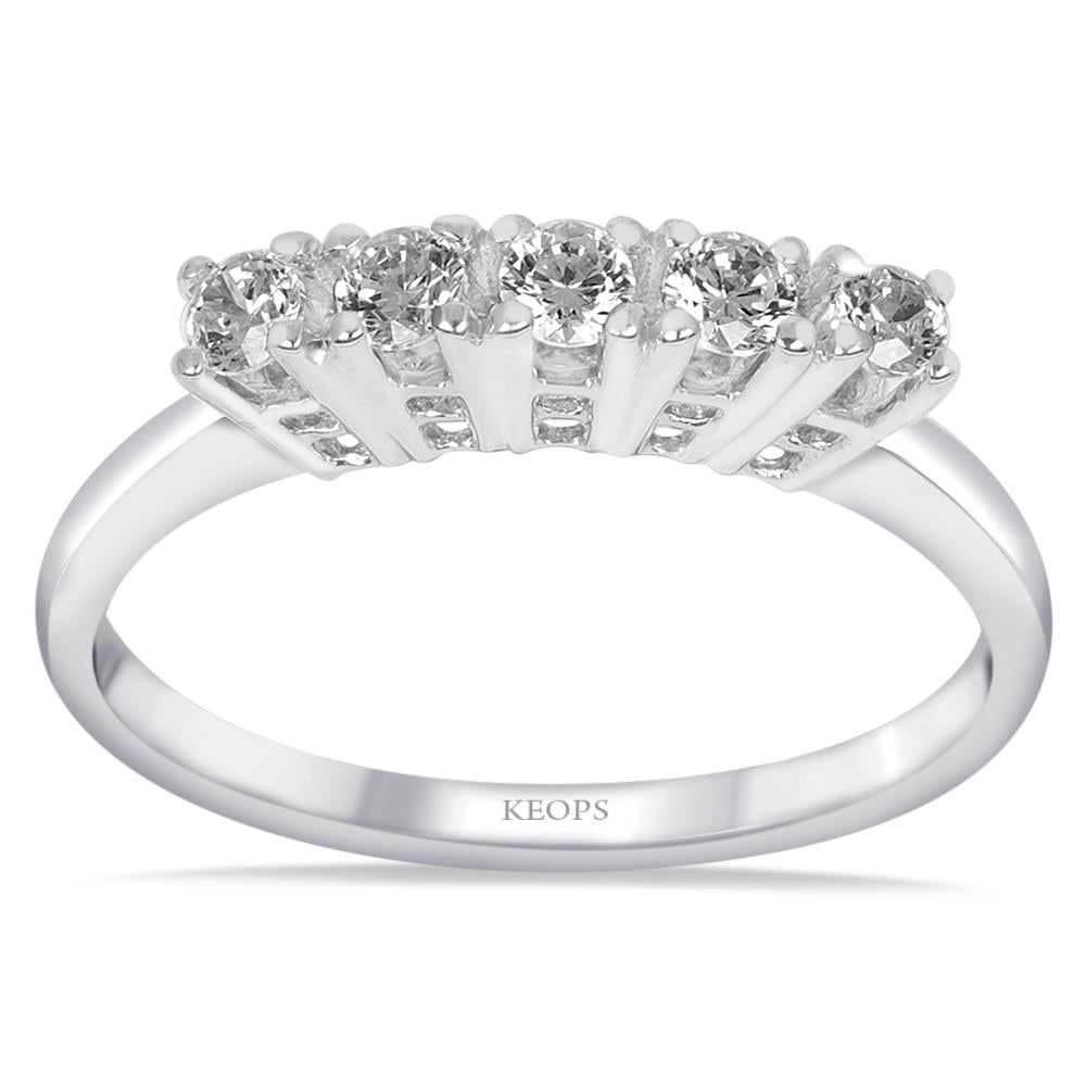 G Renk 0.25 Karat Pırlanta Beştaş Yüzük