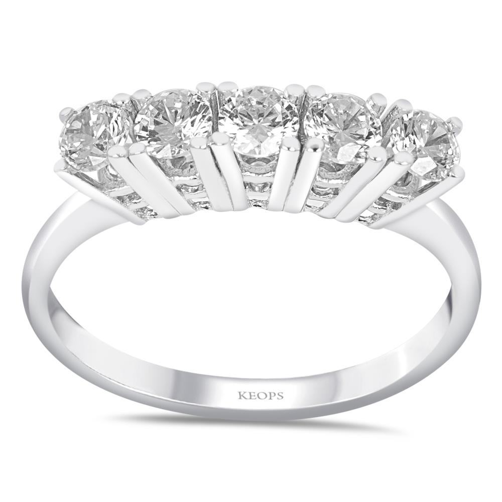 G Renk 0.65 Karat Pırlanta Beştaş Yüzük