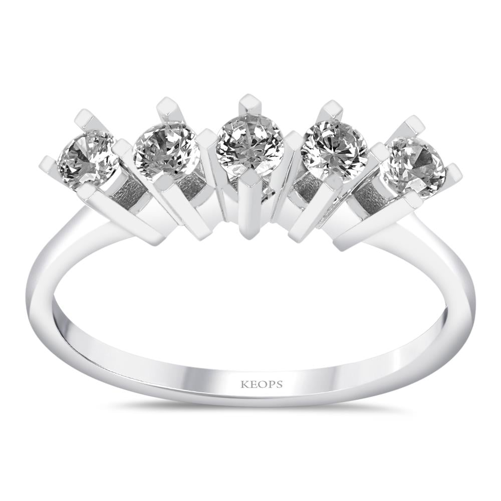 G Renk 0.40 Karat Pırlanta Beştaş Yüzük