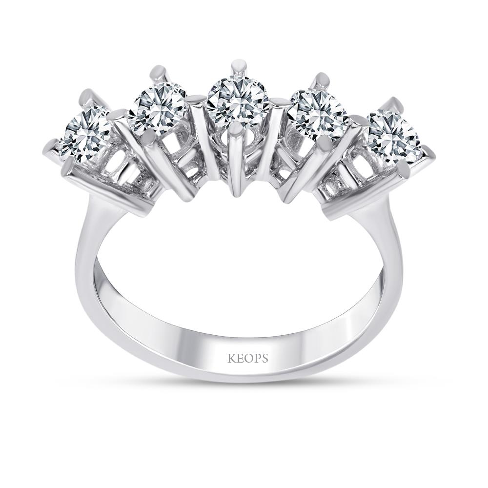 G Renk 0.65 Karat Pırlanta Beştaş Yüzük