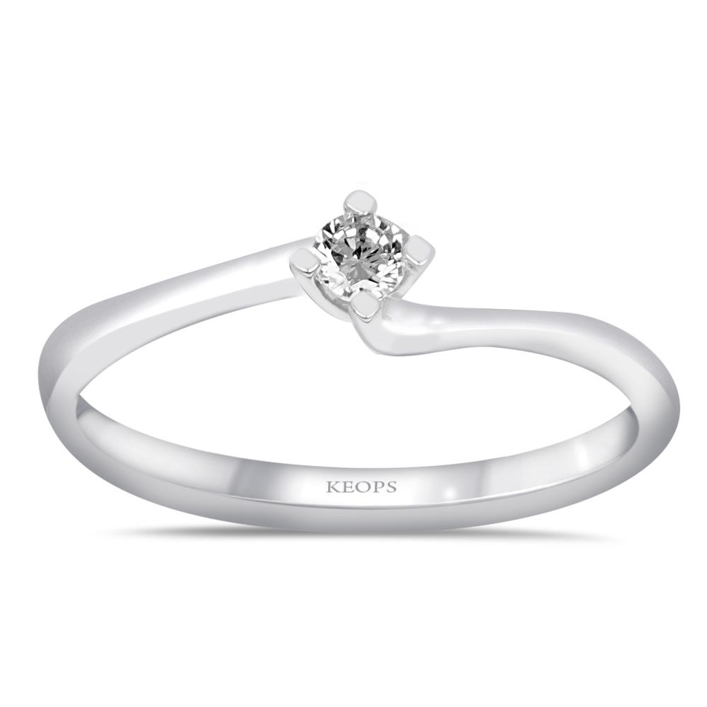 G Renk 0.10 Karat Pırlanta Tektaş Yüzük