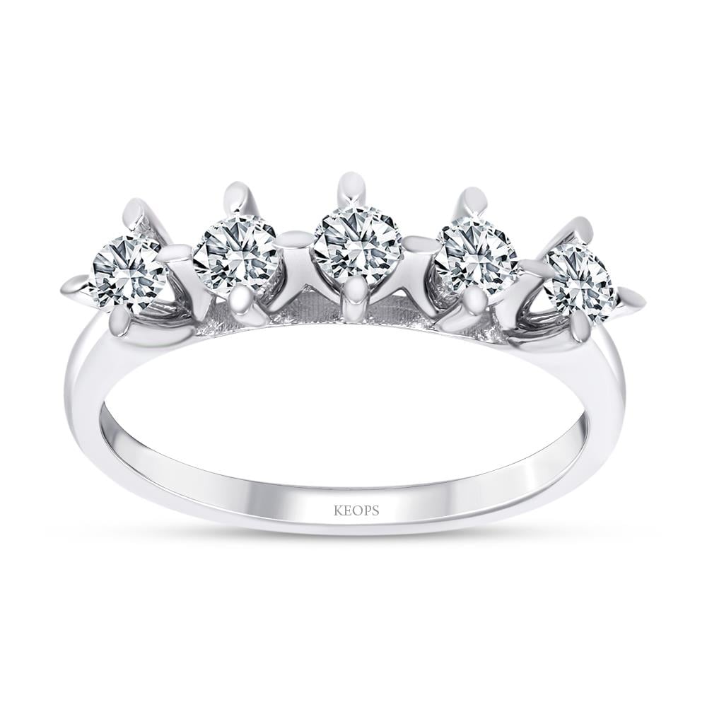 G Renk 0.40 Karat Pırlanta Beştaş Yüzük