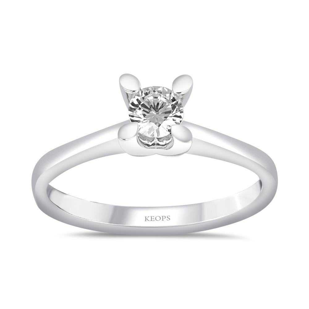 G Renk 0.25 Karat Pırlanta Tektaş Yüzük