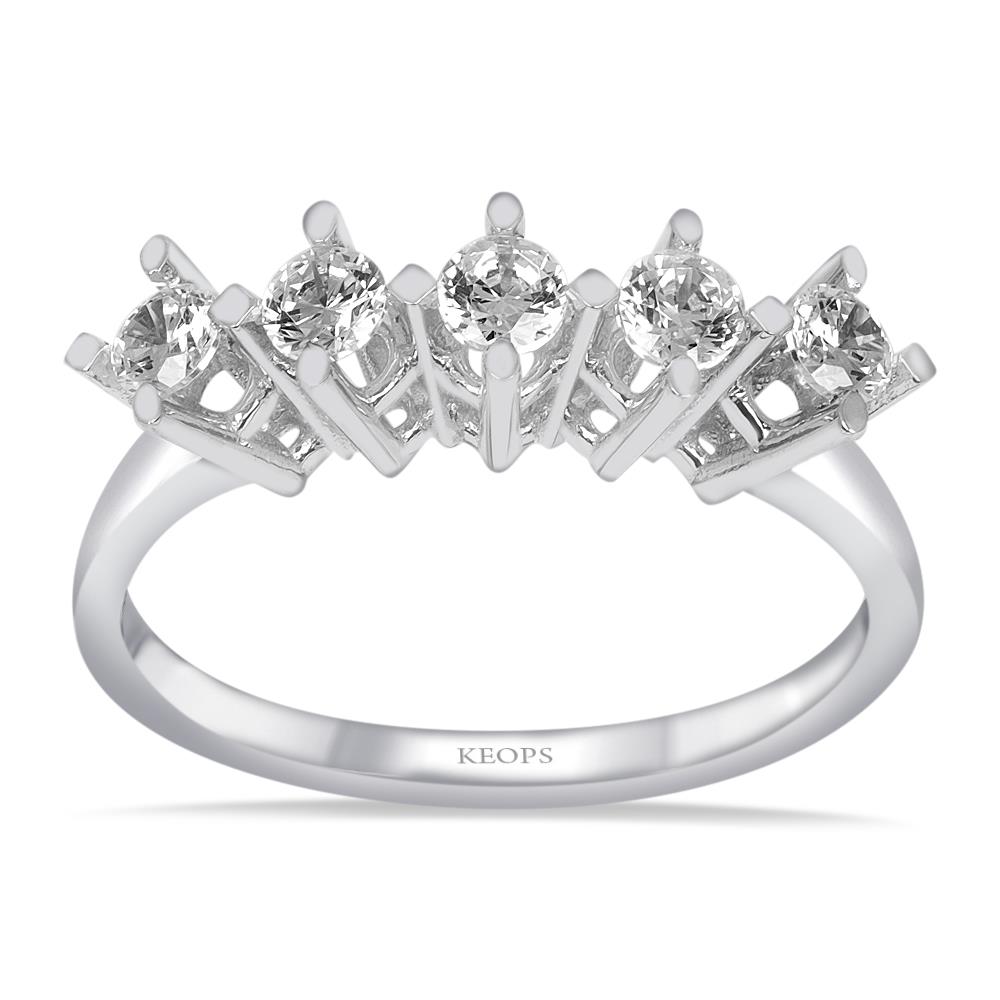 G Renk 0.40 Karat Pırlanta Beştaş Yüzük