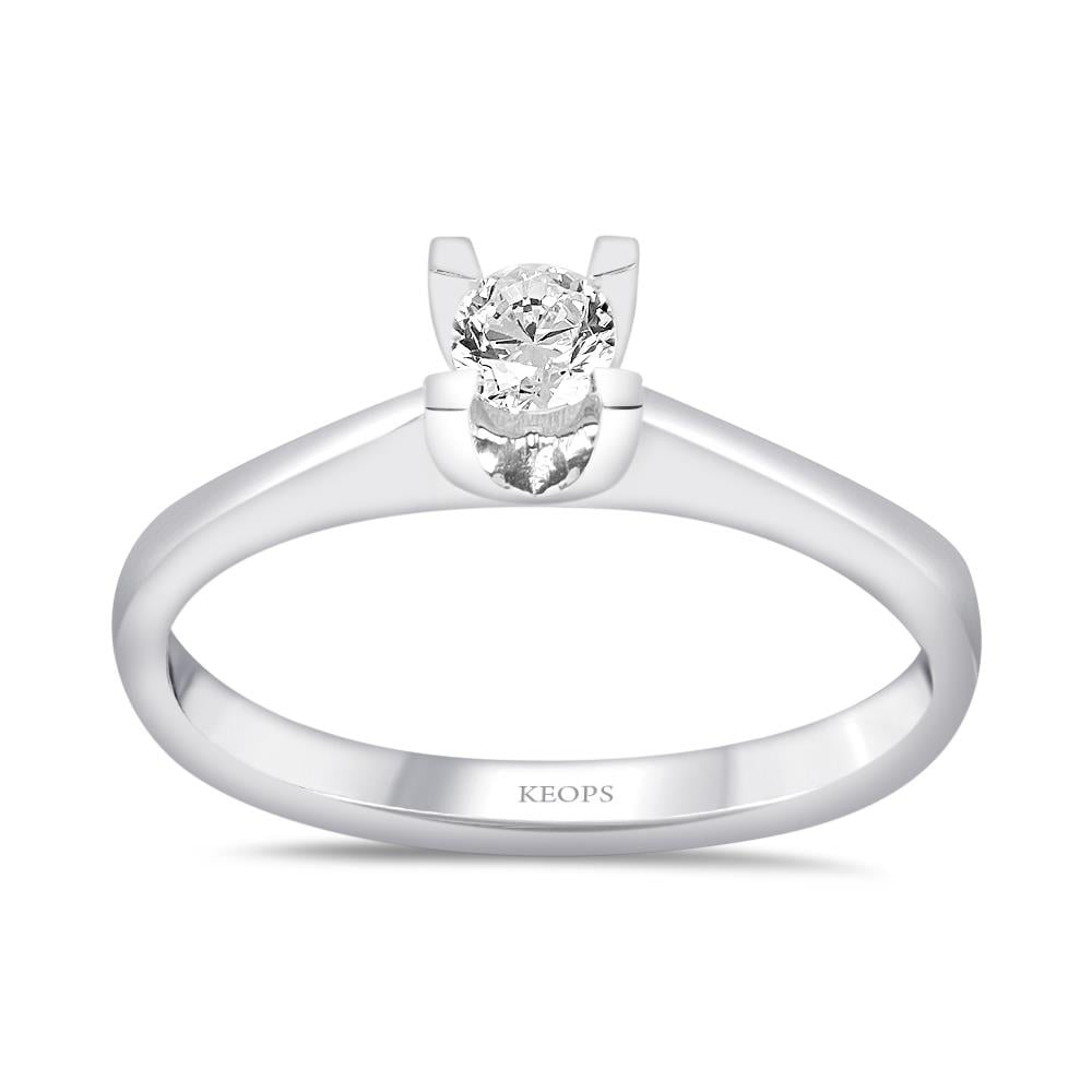 G Renk 0.15 Karat Pırlanta Tektaş Yüzük