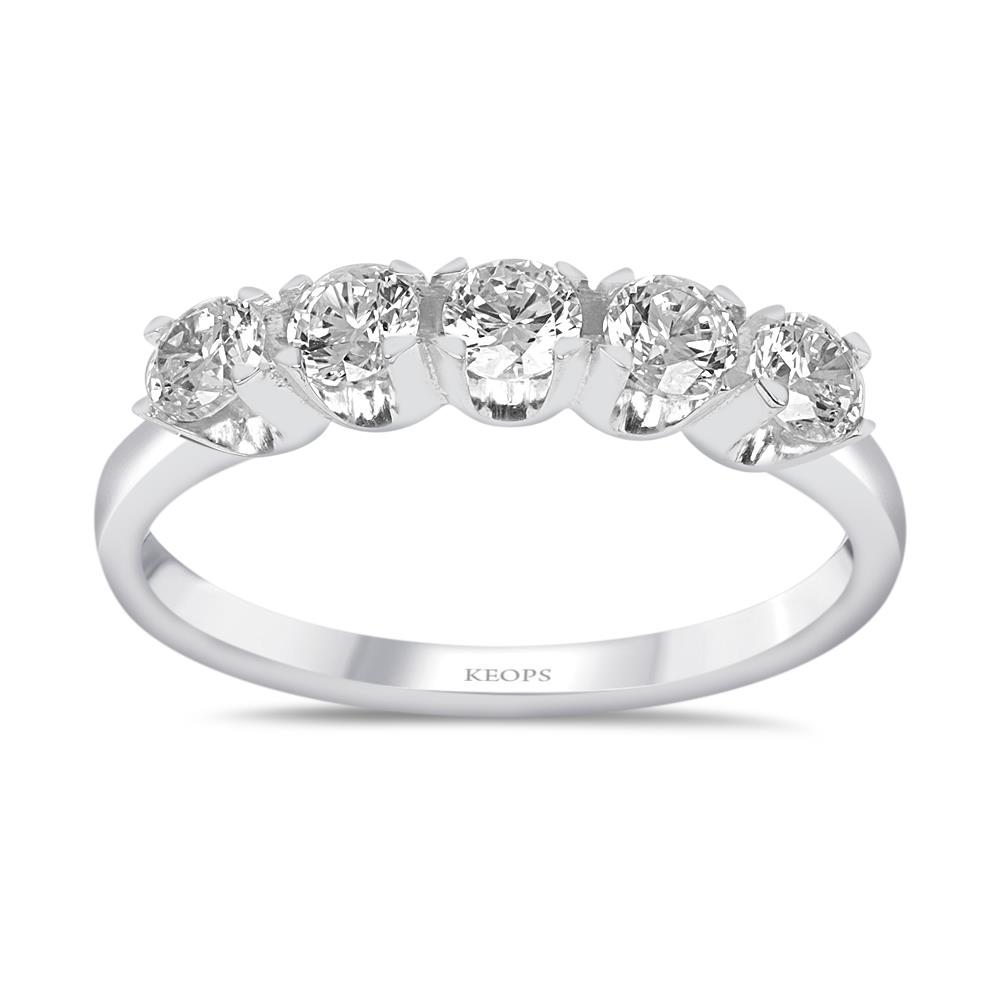 G Renk 0.70 Karat Pırlanta Beştaş Yüzük