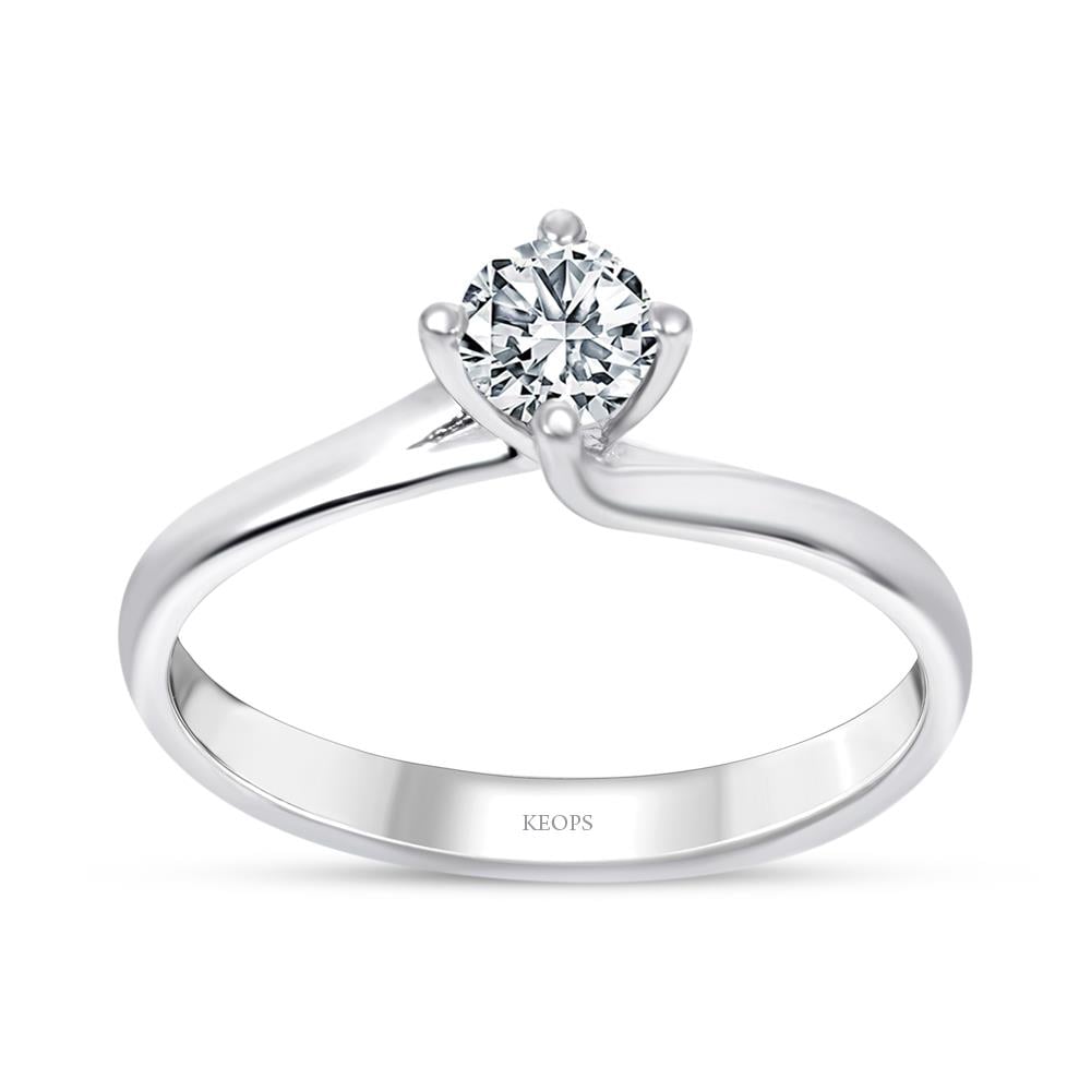 G Renk 0.25 Karat Pırlanta Tektaş Yüzük